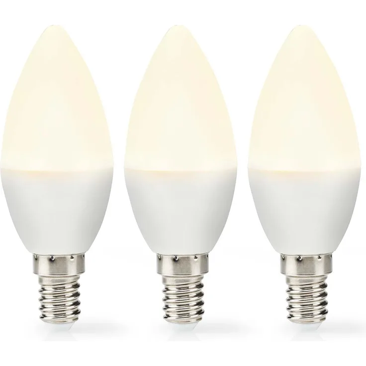 LED-Lampe E14 | Kerze | 4.9 W | 470 lm | 2700 K | Warmweiss | Matte lampe | 3 Stück