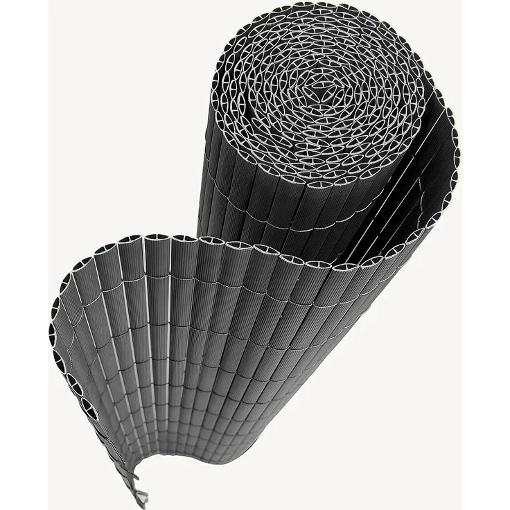 PVC Sichtschutzmatte Cefalu 100x500 cm 19mm Anthrazit [casa. pro] – Bild 5