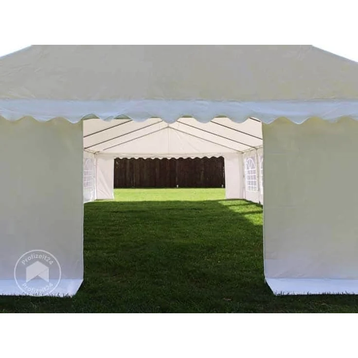 TOOLPORT Party-Zelt Festzelt 6x10 m feuersicher Garten-Pavillon -Zelt PVC Plane 750 N in weiß Wasserdicht – Bild 7