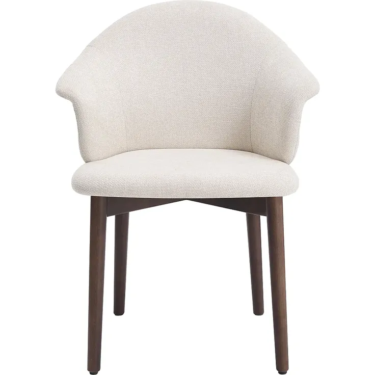 Vente-unique - LUMELY Stuhl Stoff Beige - B 60 cm x H 82 cm x L 53 cm – Bild 3