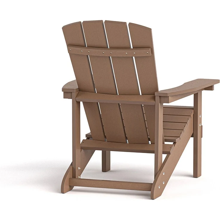 HOME DELUXE Gartenstuhl FAREA inkl. Hocker – Braun – Bild 1
