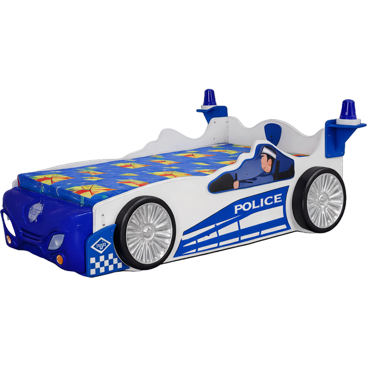 Kinderbett Polizei mit Lattenrost & Matratze 90x200cm