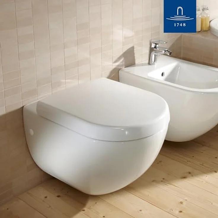 Villeroy & Boch 9M55S101 Villeroy&Boch Subway Toilettendeckel weiß alpin, mit Absenkautomatik, aus Duroplast, Klodeckel, Toilettensitz, oval – Bild 7