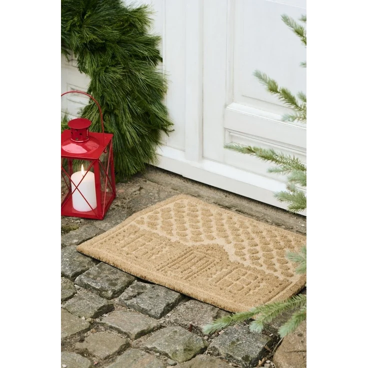 Ib Laursen - Fußmatte Türmatte Weihnachtshaus Natur Kokos Weihnachtsdeko 2857-00 – Bild 2