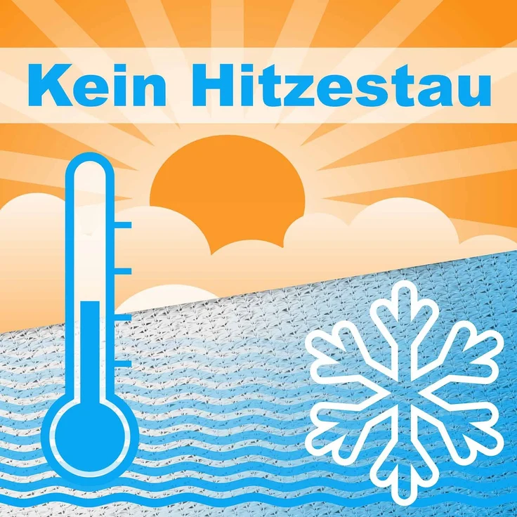 hanSe Sonnensegel Schattensegel Schattenspender UV-Schutz Quadrat 2x2m Graphit – Bild 5