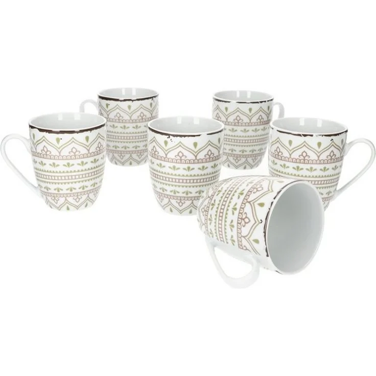 van Well Becher 6er Set Kaffeebecher Riva 400ml Porzellan, Porzellan – Bild 4