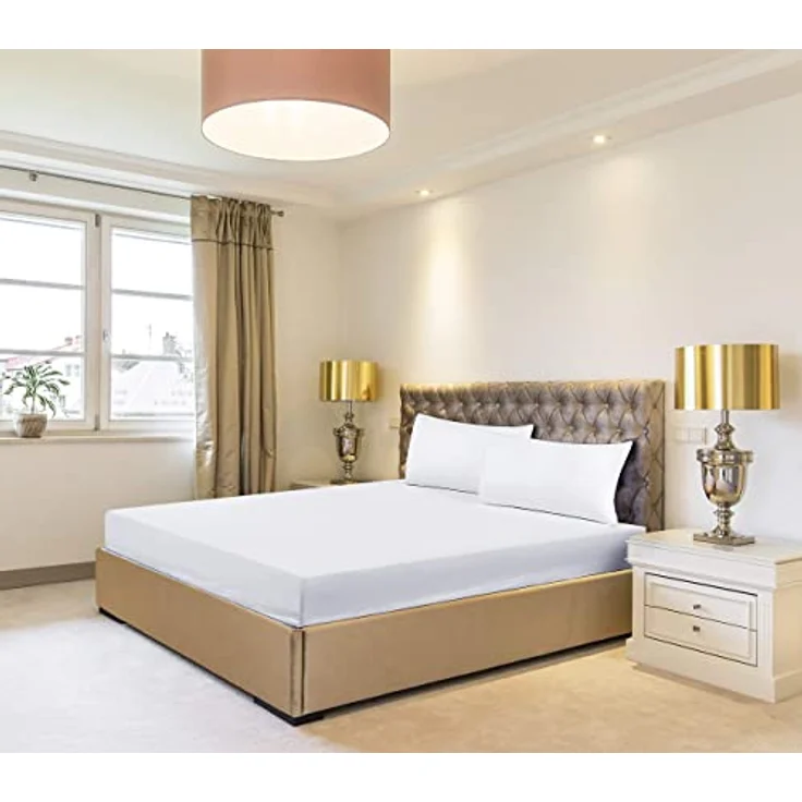 Utopia Bedding Queensize-Spannbettlaken, 6 Stück, weich gebürstete Mikrofaser, Tiefe Taschen, schrumpft und lichtbeständig, pflegeleicht (weiß) – Bild 7