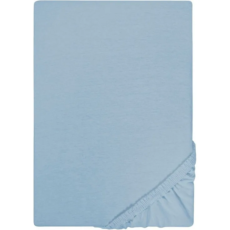 Castell Jersey-Stretch-Spannbetttuch 0077113, taubenblau, 1x 120x200 cm