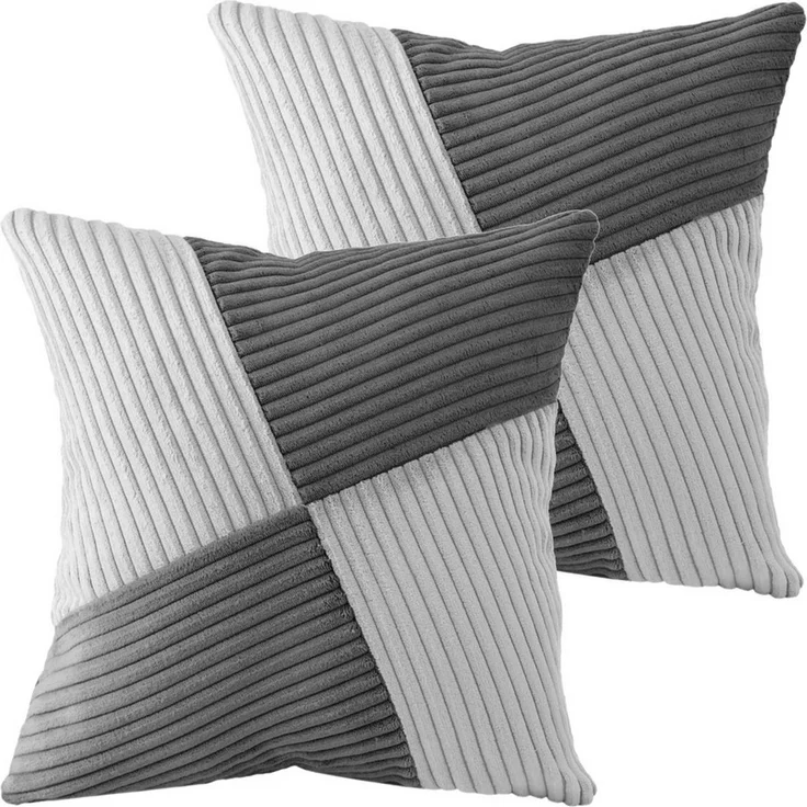 Amilian Dekokissen mit Füllung und Bezug - 2er Set - Zierkissen, Sofakissen - 40x40 cm, (2 Stück), Dekokissen mit Inlett - Couchkissen mit Kissenfüllung – Bild 5
