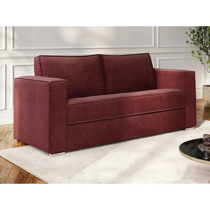 Vente-unique - LORETO Sofa Stoff Rot - B 223 cm95 cm x H 90 cm x L 195 cm