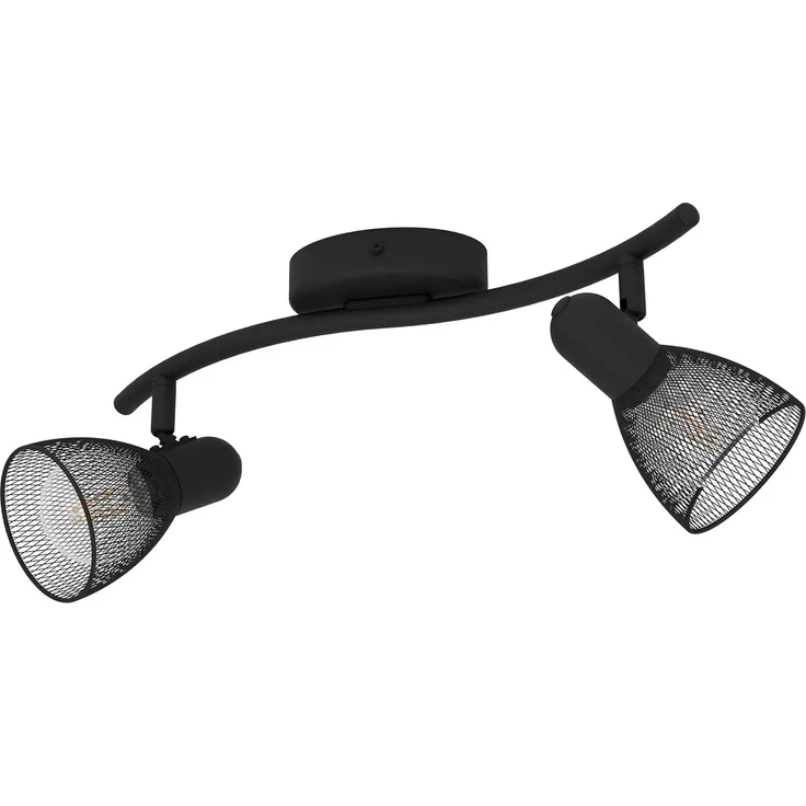Eglo 98622 Spotleuchte CAROVIGNO Stahl schwarz E14 2X40W L:36,5cm B:15cm dimmbar