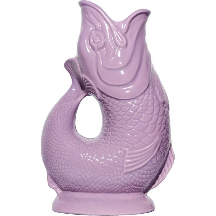Gluckigluck Wasserkaraffe, (Original Gluggle Jug aus England), mit Gluckergeräusch, handgefertigt, ikonisches Fisch-Design, 1,2 L – Bild 1