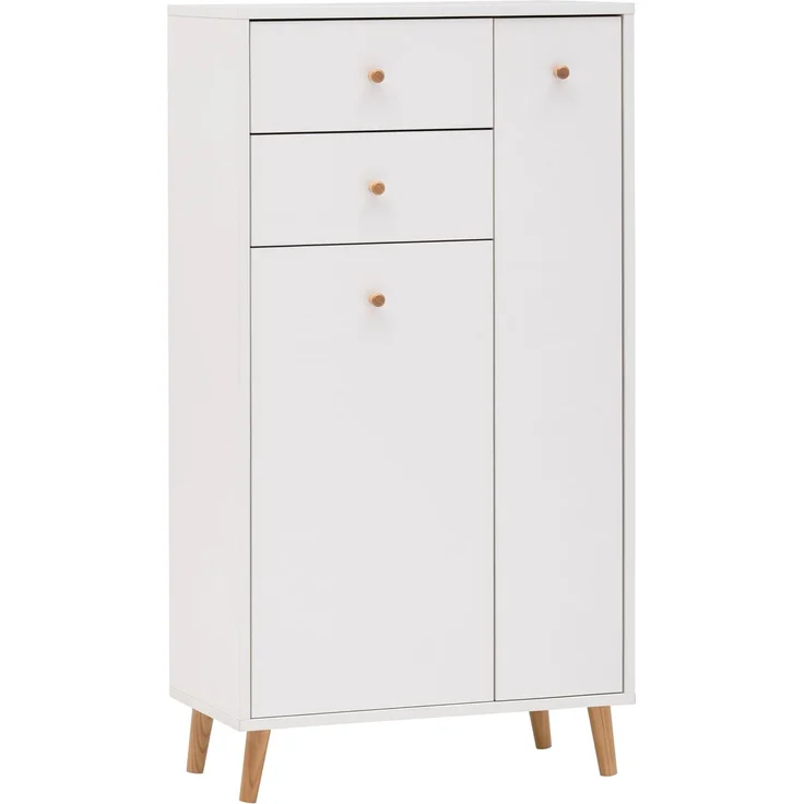 Schildmeyer Bjarne Highboard 160910, weiß matt, 60,2 x 33 x 103,4 cm