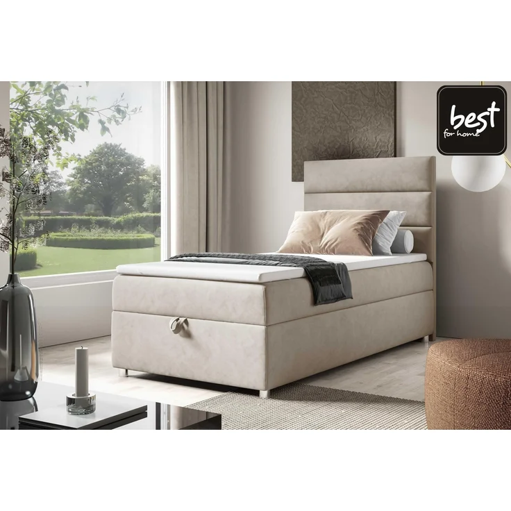 Best for Home Boxspringbett mit Bettkasten Trinity K-4 SINGLE Bonellfederkern inkl. Topper (70x200 80x200 90x200 100x200 cm), inkl. Lieferung bis in die Wohnung, TOP Preis-Leistungs-Verhältnis – Bild 2