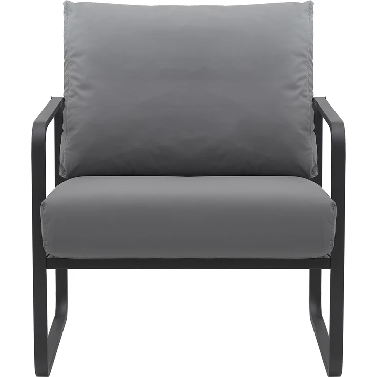 CLP Lounger Manea mit Metallgestell,grau Kunstleder – Bild 3