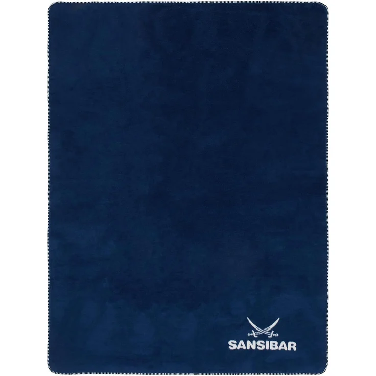 Sansibar 'Doubleface' Wohndecke, Baumwollmischgewebe blau, 150 x 200 – Bild 1