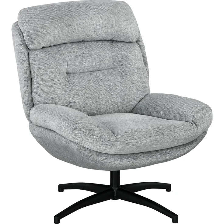 HOMCOM Relaxsessel Drehbar Loungesessel mit Wasserabweisend Chenille-Optik (Polsterstuhl, 1-St, Sessel), für Wohnzimmer, Grau – Bild 1