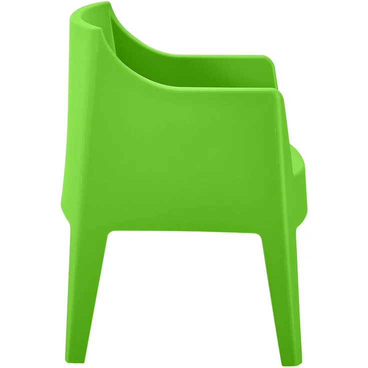 CLP 6er Set Gartenstühle Bartal stapelbar wetterfest UV-beständig bis 150 kg,grün – Bild 5