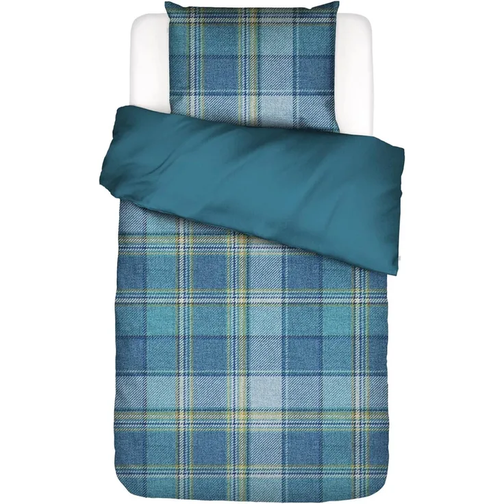 Essenza Flanell Bettwäsche Beau blue | 155x220 cm + 80x80 cm