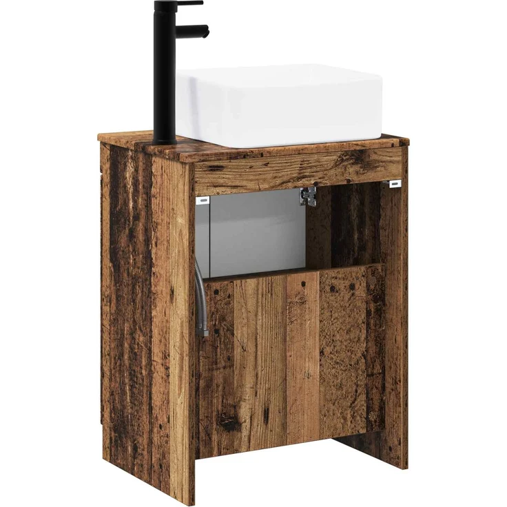 vidaXL Waschbeckenschrank Altholz 54 x 41 x 100 cm Holzwerkstoff 3404230 – Bild 7