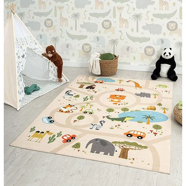 the carpet Teppich Happy Life, rechteckig, Höhe: 4 mm, Life Kinderzimmer Teppich Spielteppich pflegeleicht