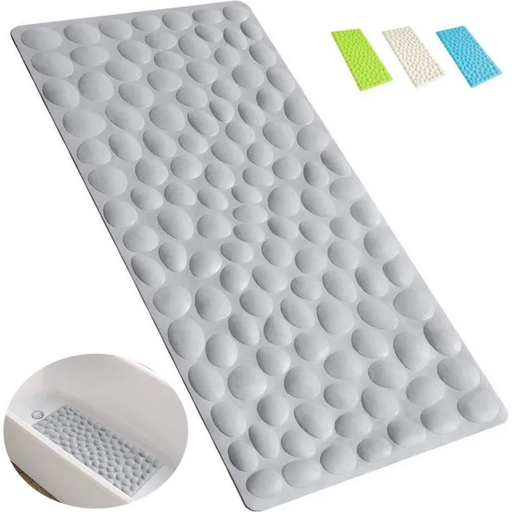 SURFOU Badematte Badewannenmatte rutschfest, Antirutschmatte für Badewanne, Badematte, Maschinenwaschbar, Naturkautschuk, Rechteck 40*80cm, Duschmatte rutschfest mit Saugnäpfen, 100% BPA-frei, schimmelresistent