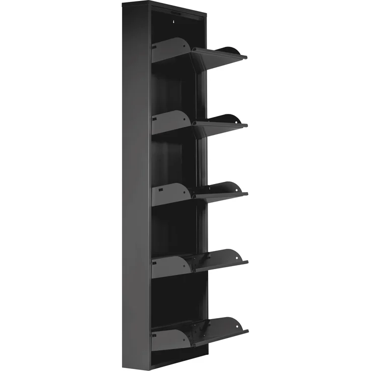 Schuhkipper >BLACK< (1stk) Schwarz lackiert, Metall, montiert - 50x172x15cm (BxHxT) – Bild 3