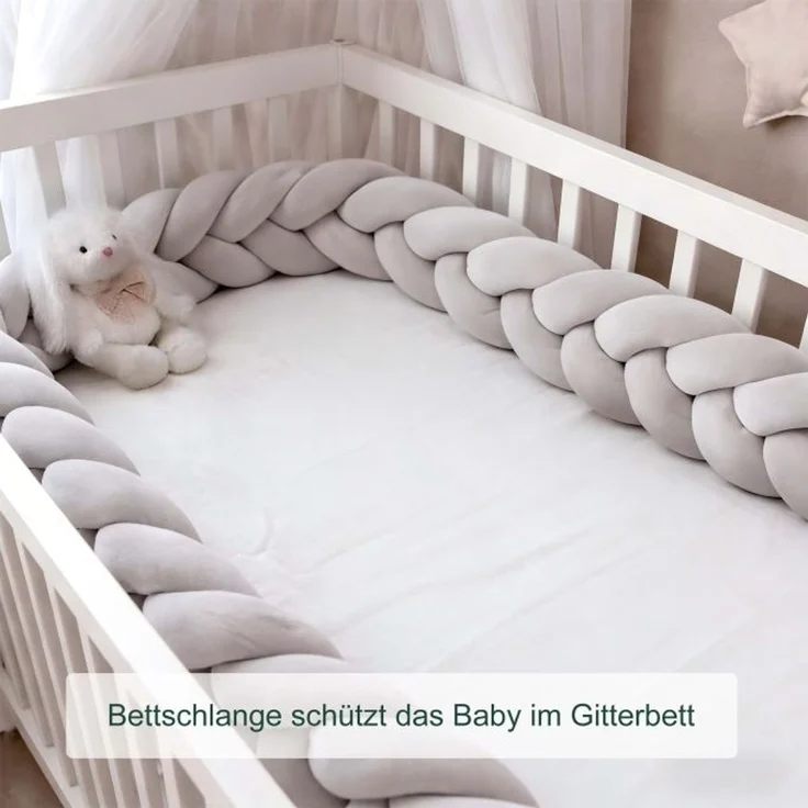 Relaxdays Geflochtene Bettschlange 220cm – Bild 2