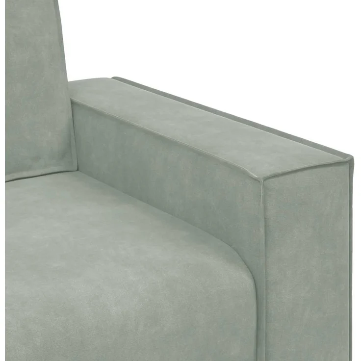 vidaXL 3-Sitzer-Sofa Hellgrau 220x78x84 cm Samt 4105030 – Bild 6