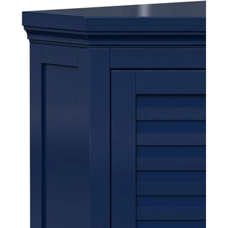 Elegant Home Fashions Glancy Eck Wandschrank abnehmbar Navy Lamellentür – Bild 8