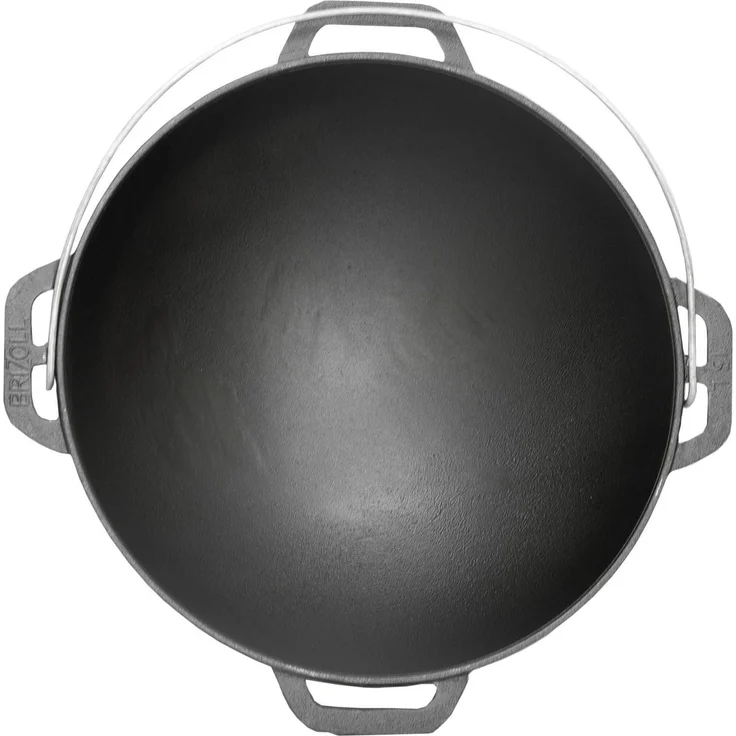 15L Kazan Schwenktopf Gusseisen Kasan DeckelGrillpfanne Grill Campingtopf Kessel – Bild 7
