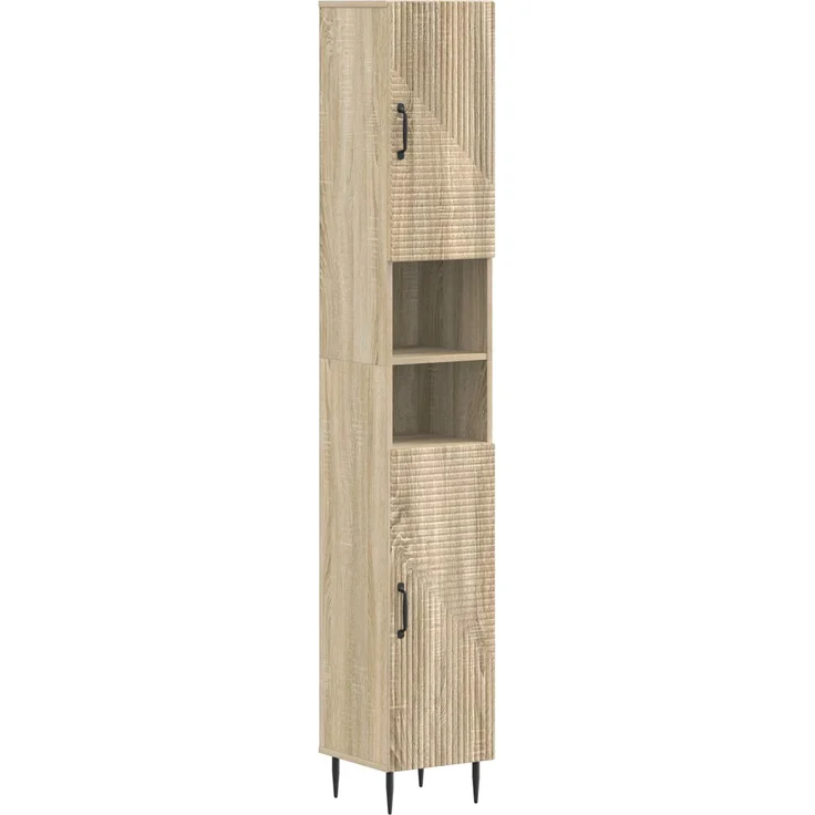 vidaXL 3-teiliges Badezimmer-Schranksystem HAARLEM Sonoma-Eiche 3417857 – Bild 3