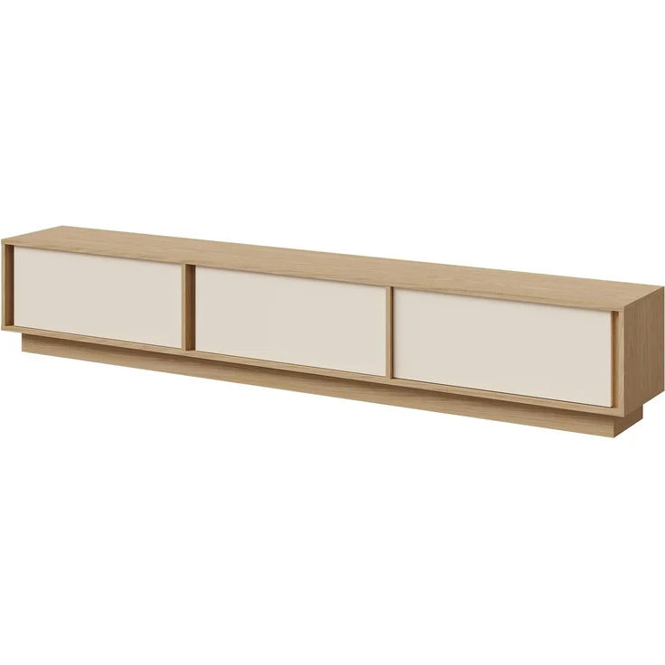 AX LIVING Varelo TV-Wände 230 cm Frühlings-Eiche/Macadamia stehend, Regal links – Bild 3