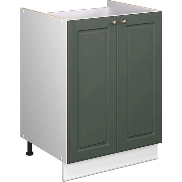Spülenunterschrank Fame-Line Grün-Gold Landhaus/Weiß 60 cm Vicco – Bild 1