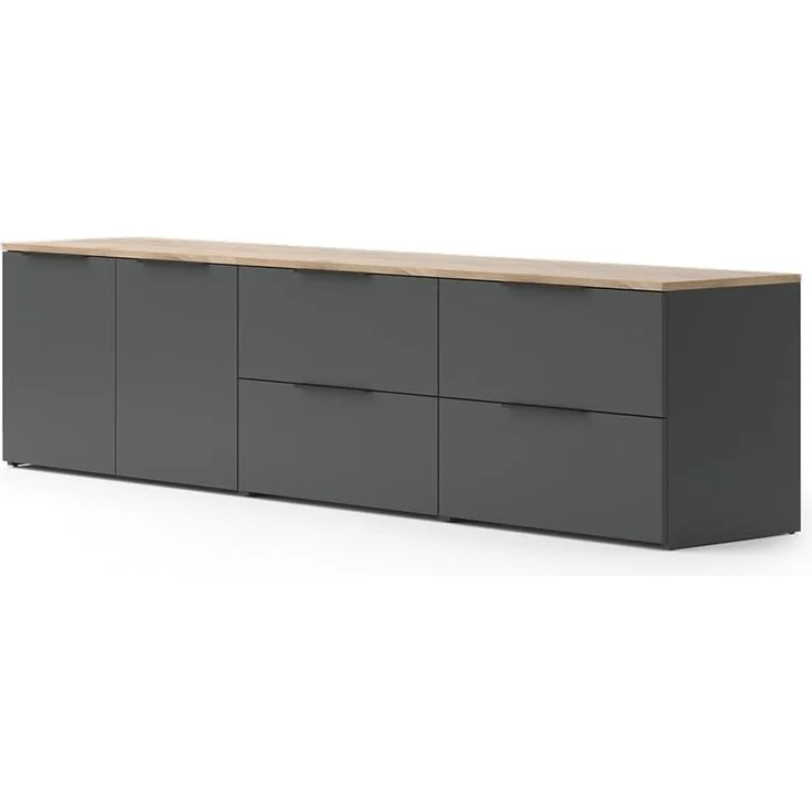 Wohnwand Wido Anthrazit 3 Teile Vicco – Bild 1