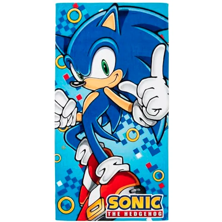 Sonic Badetücher Sonic the Hedgehog Rush Badetuch 70x140cm, 100% Polyester (1-St)