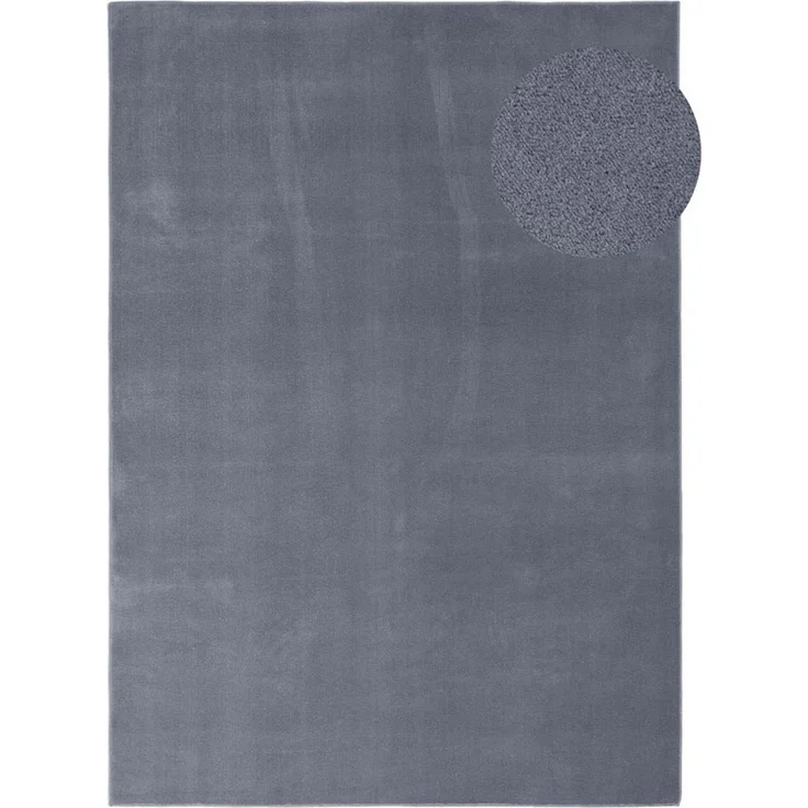 TaraCarpet Teppich Madrid Uni Kurzflor-Teppich, waschbar und pflegeleicht, rechteckig, Höhe: 9 mm, 9 mm Kurzflor, rechteckig, Farbe Anthrazit, Größe 60x120 cm – Bild 2