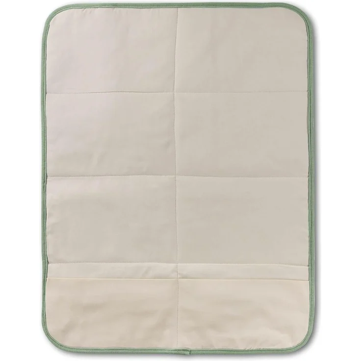Hofbrucker® Windeltasche, Wickeltasche mit Wickelunterlage für unterwegs, faltbare Wickelclutch mit Organizer für Windeln & Feuchttücher, Abwischbar, Must Have für die Baby Erstausstattung (Salbei) – Bild 7