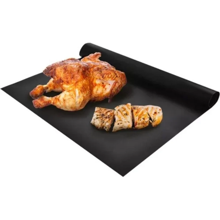 Ruhhy Grillplatte Ofenmatte Grillmatte (Spar-Set, 3-St, wiederverwendbar), temperaturbeständig -200 bis +260 °C und feuerfest – Bild 3