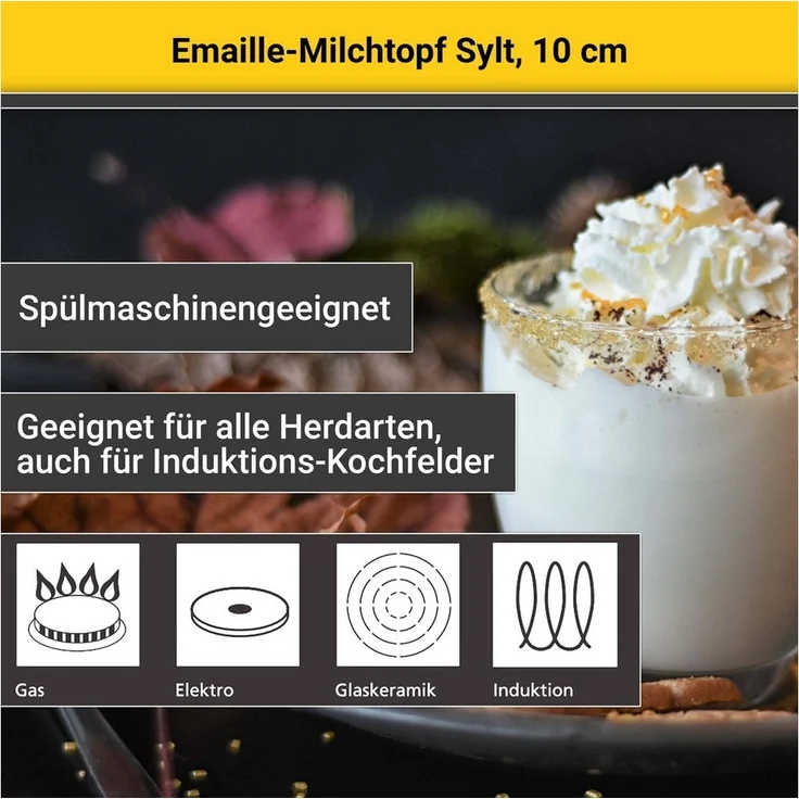 Krüger Milchtopf Sylt, Emaille (1-tlg), Induktion – Bild 3