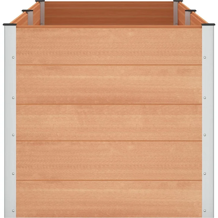 vidaXL Hochbeet Braun 250 x 100 x 91 cm WPC und Aluminium 42039011 – Bild 4