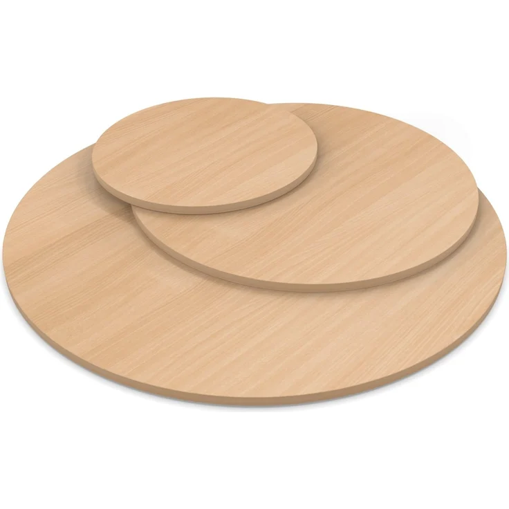 Dekor Spanplatte 28mm Tischplatte rund melaminharzbeschichtet Buche mit ABS Kante Umleimer - Größe 30 x 30 cm - Höhe 2,8 cm - Farbe Buche Hell – Bild 2