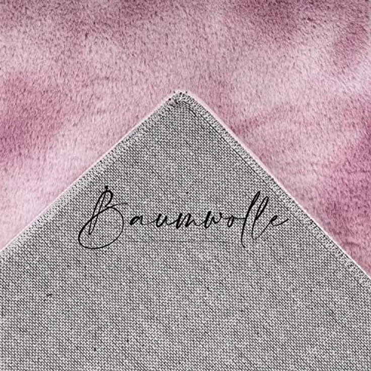 Teppich Wohnzimmer Hochflor - Lila Weiß - 200x290cm - Kuschelig Super Soft Weich Touch - Schlafzimmer Dekoration - Deko Teppiche – Bild 7