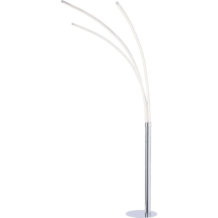 LED Stehlampe, Chrom, Höhe 215 cm