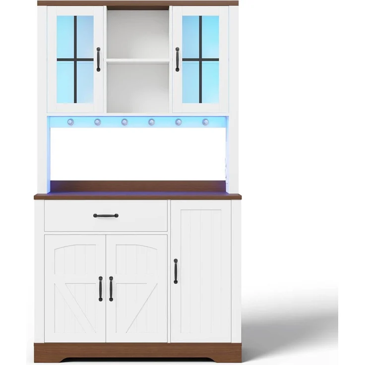 Kuchenschrank Sideboard mit LED Steckdosenleiste – Bild 9