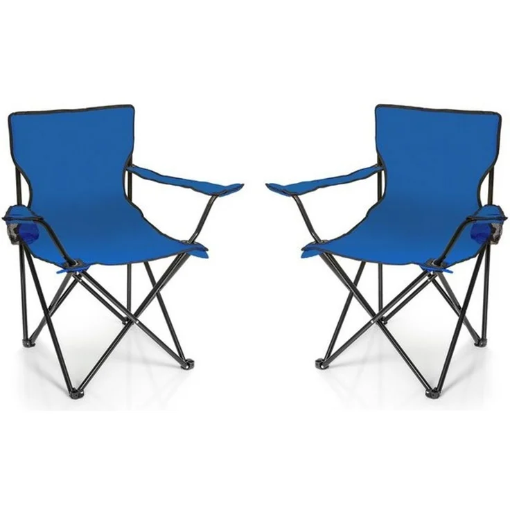 BigDean Campingstuhl 2x Faltstuhl Campingstuhl Anglerstuhl Getränkehalter Klappstuhl (Set, 2 St), Flexibel, Praktisch, Robust, Leicht, Tragbar – Bild 4