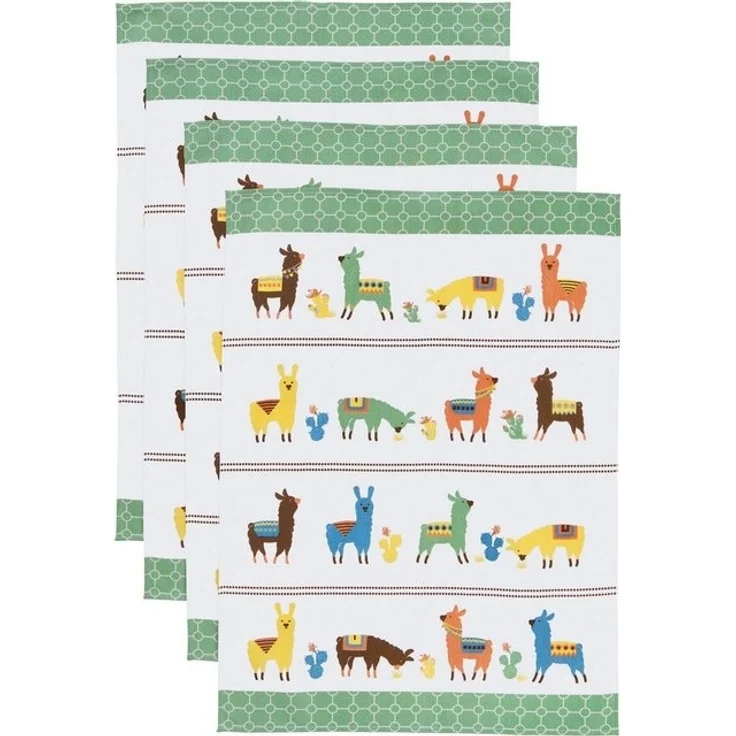 Erwin Müller Geschirrtuch Geschirrtuch 4er-Pack, Baumwolle Motiv – Bild 3