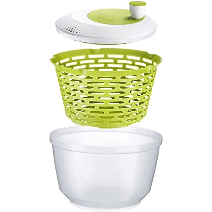 WESTMARK Salatschleuder Set 4tlg, inkl. Salatschüssel, -besteck und Dressingshaker, Kunststof – Bild 6
