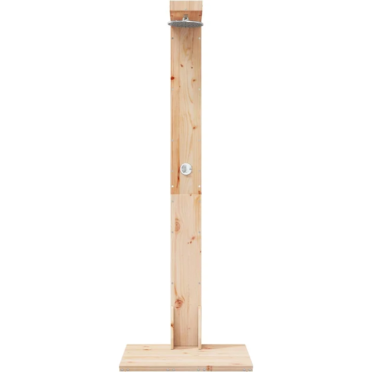 vidaXL Gartendusche 210 cm Massivholz Kiefer und Edelstahl Natur 886356 – Bild 4