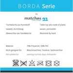 matches21 HOME & HOBBY Platzset Tischset BORDA 4er Mintgrün Tischunterlage als Tischdeko, (4-St), modernes Esstisch Platzdeckchen als abwaschbarer Tischuntersetzer